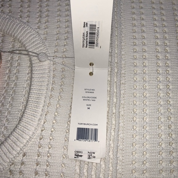 White Tory Burch knit sweater - Picture 3 of 5